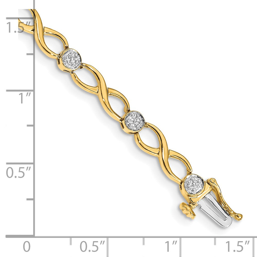 Complete 1/8 carat Diamond Infinity Link Bracelet - WBC