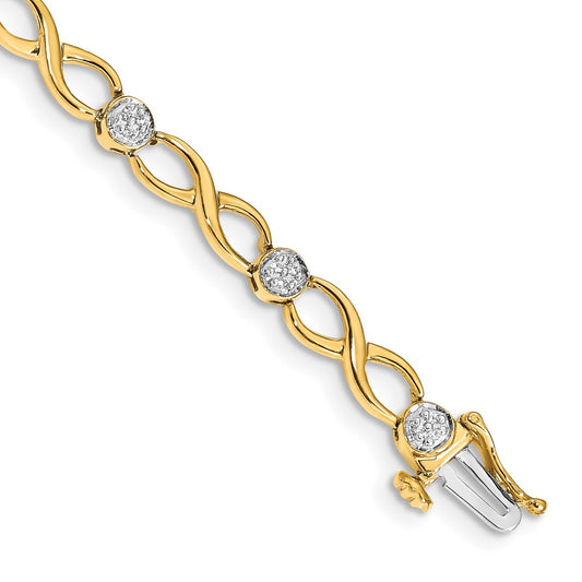 Complete 1/8 carat Diamond Infinity Link Bracelet - WBC