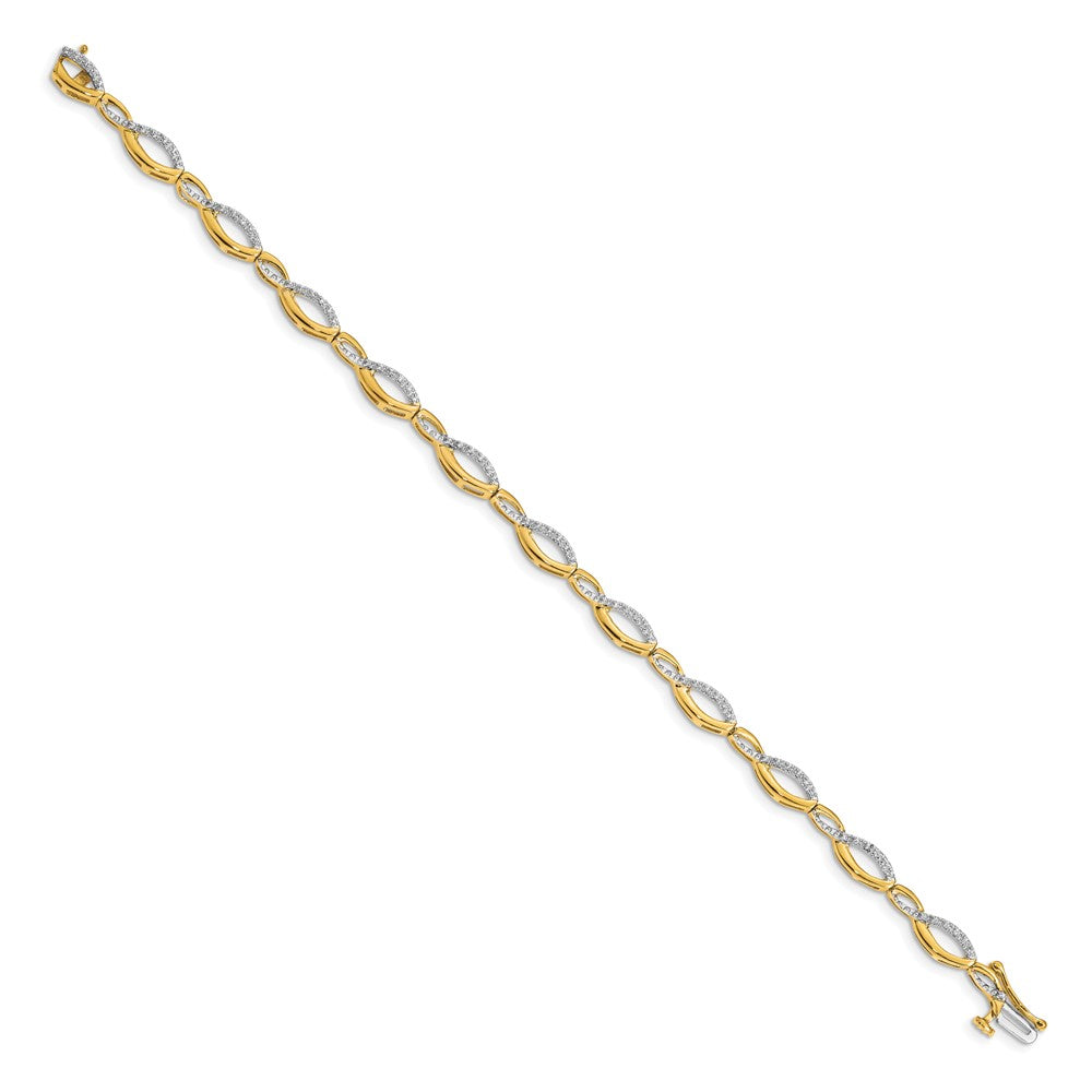 Complete 1/4 carat Diamond Fancy Link Bracelet - WBC