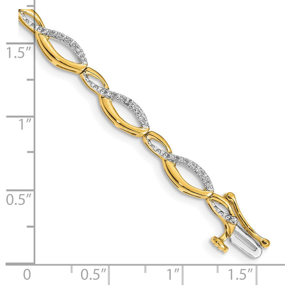 Complete 1/4 carat Diamond Fancy Link Bracelet - WBC
