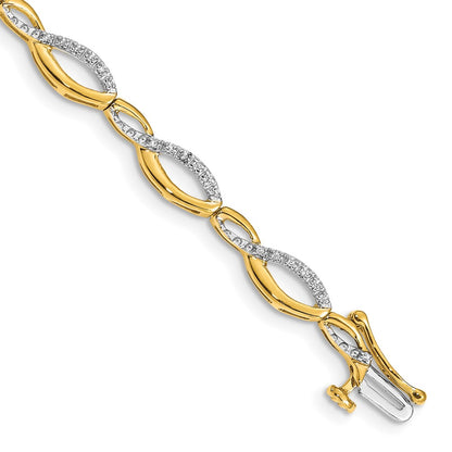 Complete 1/4 carat Diamond Fancy Link Bracelet - WBC