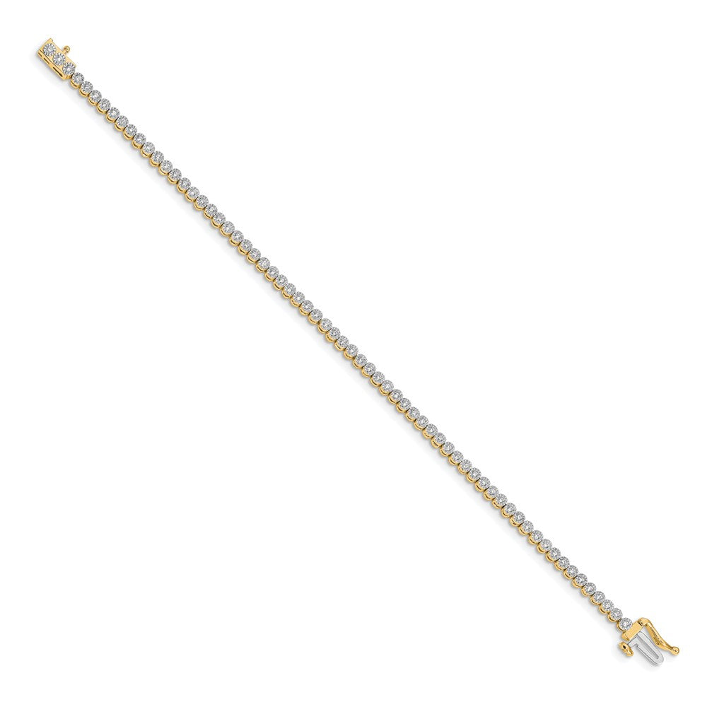 Complete 1/2 carat Diamond Illusion Setting Tennis Bracelet - WBC