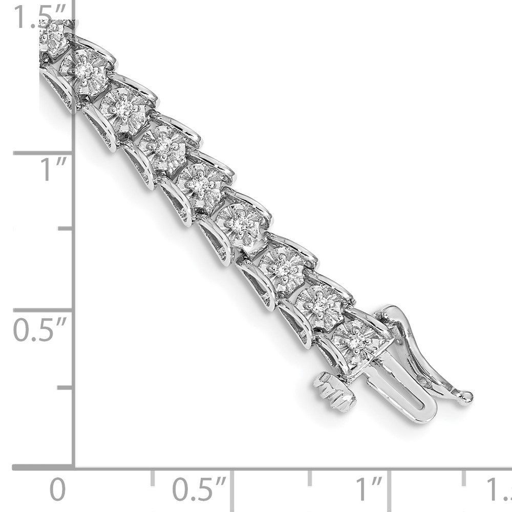 Complete 5/8 carat Diamond Illusion Setting Tennis Bracelet - WBC