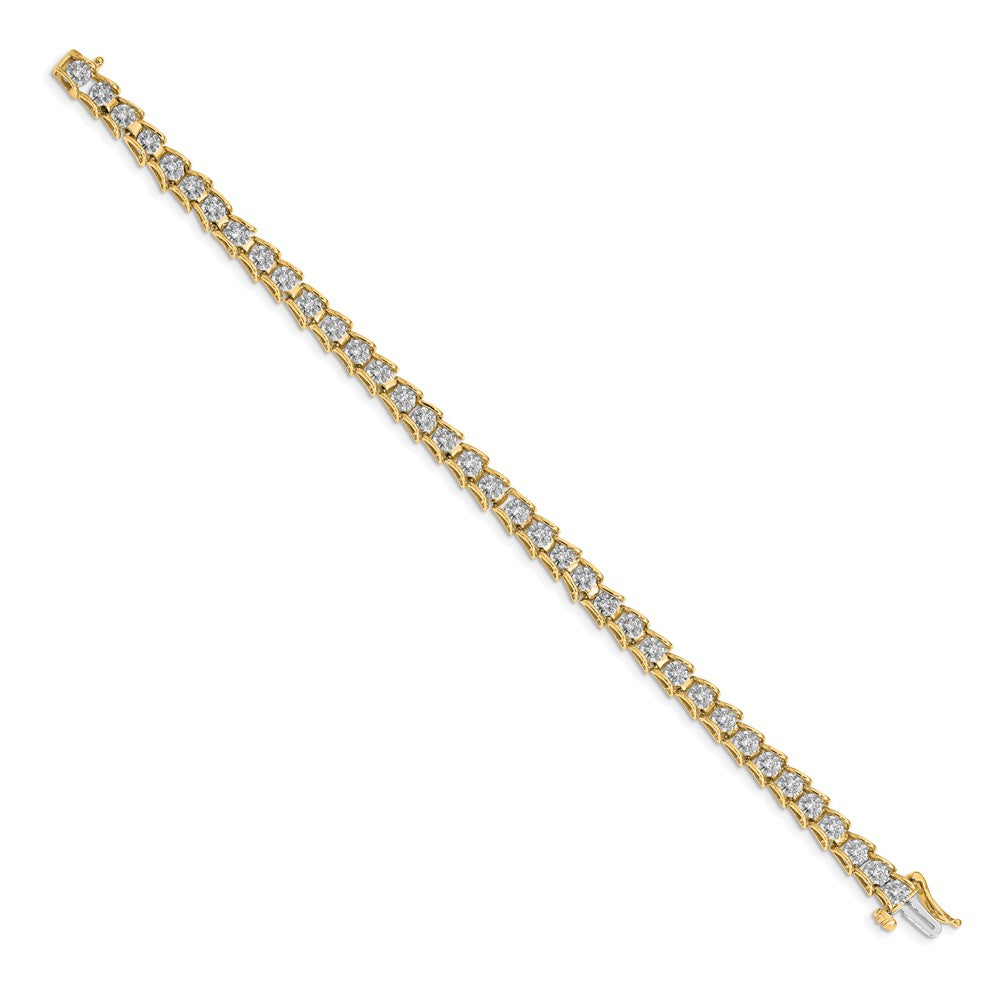 Complete 5/8 carat Diamond Illusion Setting Tennis Bracelet - WBC