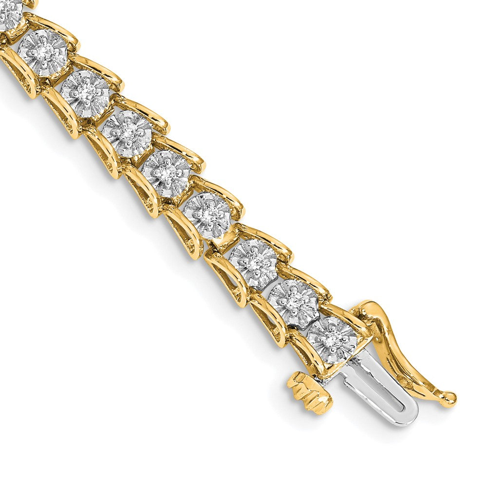 Complete 5/8 carat Diamond Illusion Setting Tennis Bracelet - WBC