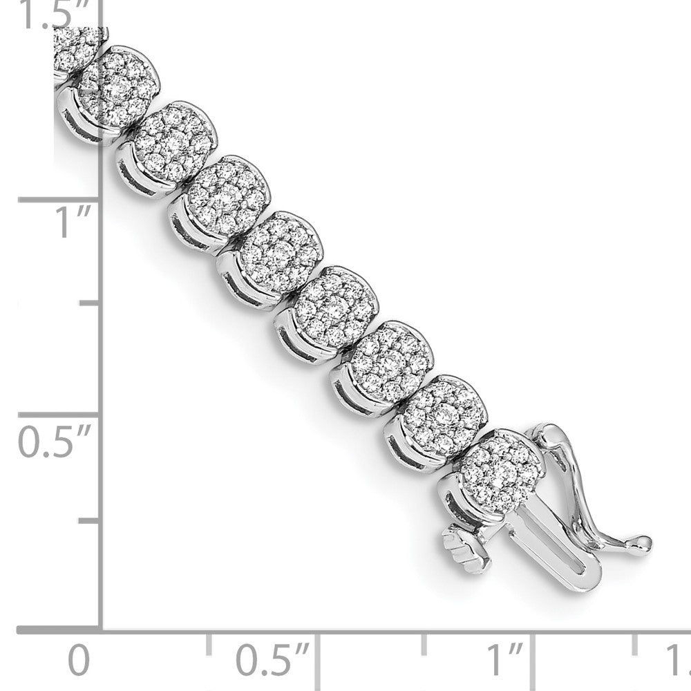 Complete 3 carat Diamond Cluster Setting Tennis Bracelet - WBC