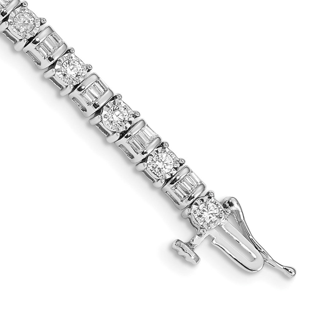 Complete 2 carat Round and Baguette Diamond Tennis Bracelet - WBC