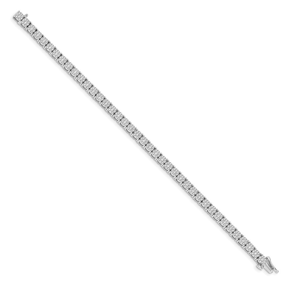 Complete 3 carat Diamond Cluster Setting Tennis Bracelet - WBC