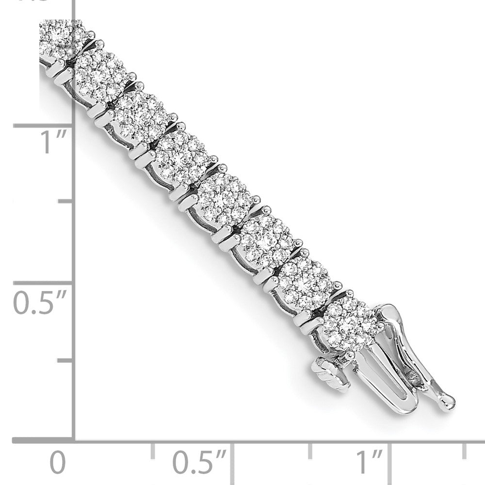 Complete 3 carat Diamond Cluster Setting Tennis Bracelet - WBC