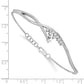 Fancy Florina Complete 1/2 carat Diamond Half-Bangle Bracelet with Extender - WBC