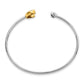 Two-tone Complete 1/6 carat Diamond Moon and Star Cuff Bangle Bracelet - WBC