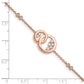 Complete 1/3 carat Diamond Double Circle with Star Dangle Bracelet - WBC