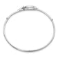 Polished Complete 7/8 carat Diamond Oval Buckle Clasp Hinged Bangle Bracelet - WBC
