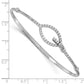 Polished Complete 7/8 carat Diamond Oval Buckle Clasp Hinged Bangle Bracelet - WBC