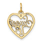 SWEET 16 in Heart Charm - WBC