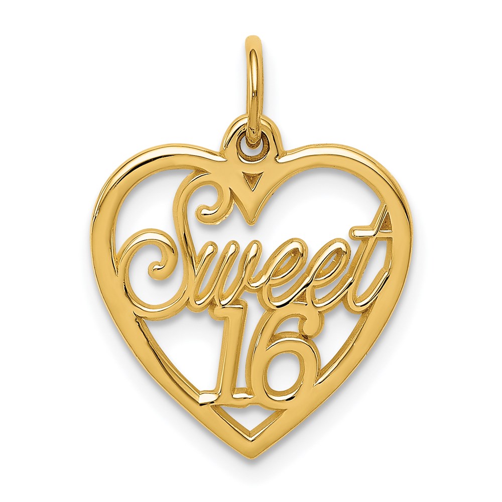 SWEET 16 in Heart Charm - WBC