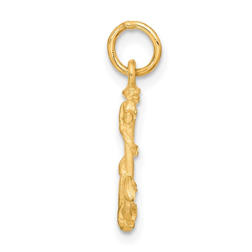 3-D Satin Diamond-cut Anchor with Rope Charm - WBC