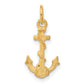 3-D Satin Diamond-cut Anchor with Rope Charm - WBC