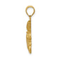 Satin Diamond-cut Moon Charm - WBC