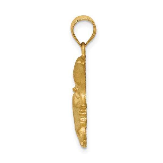 Satin Diamond-cut Moon Charm - WBC