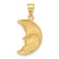 Satin Diamond-cut Moon Charm - WBC