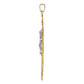 Two-tone Cara Vaca Crucifix Pendant - WBC