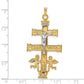 Two-tone Cara Vaca Crucifix Pendant - WBC
