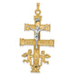 Two-tone Cara Vaca Crucifix Pendant - WBC
