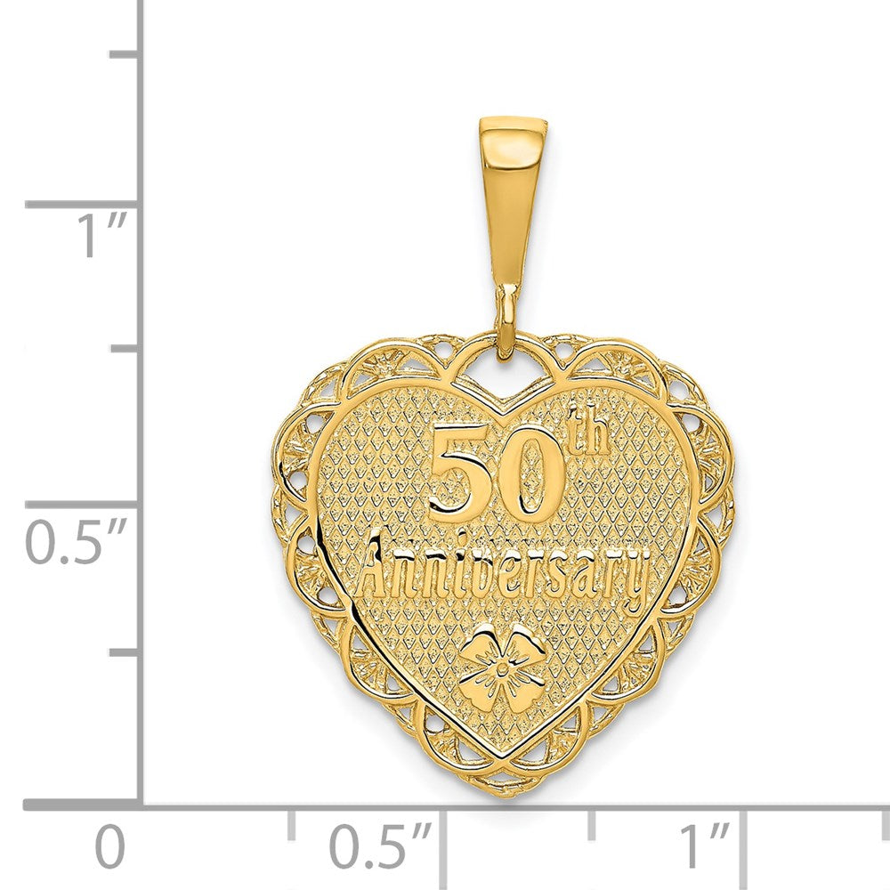Reversible 50th ANNIVERSARY / OUR LOVE GROWS STRONGER EVERY YEAR Charm - WBC