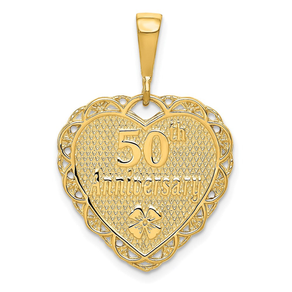 Reversible 50th ANNIVERSARY / OUR LOVE GROWS STRONGER EVERY YEAR Charm - WBC