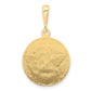 Polished and Satin Angel Round Pendant - WBC