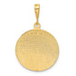 Polished and Satin Angel Round Pendant - WBC