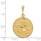 Polished and Satin Angel Round Pendant - WBC
