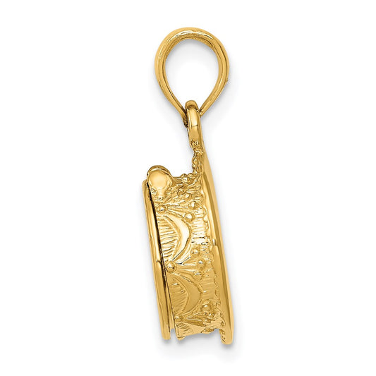 3-D Birthday Cake Opens with Enameled Candle Inside Pendant - WBC