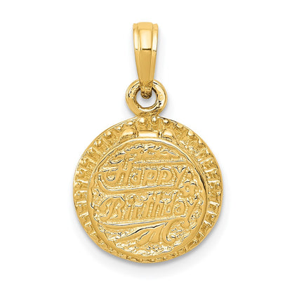 3-D Birthday Cake Opens with Enameled Candle Inside Pendant - WBC