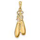 Solid Satin Polished Ballet Slippers Pendant - WBC