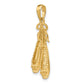 Solid Satin Polished Ballet Slippers Pendant - WBC