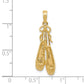 Solid Satin Polished Ballet Slippers Pendant - WBC