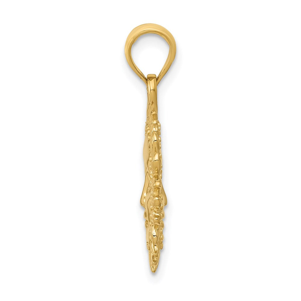 3-D Solid Polished Reversible Sun Pendant - WBC