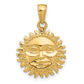 3-D Solid Polished Reversible Sun Pendant - WBC