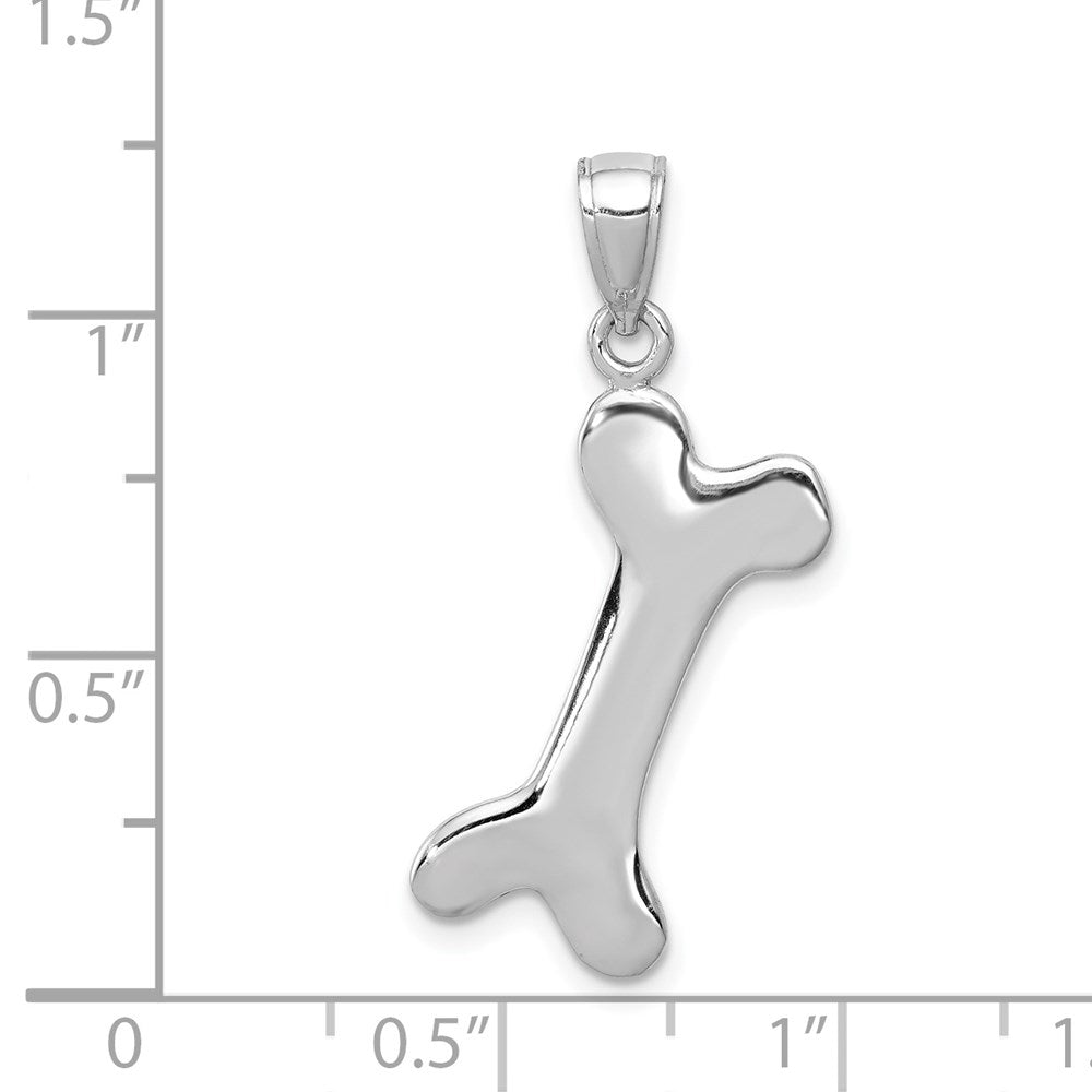Solid Polished Dog Bone Charm - WBC