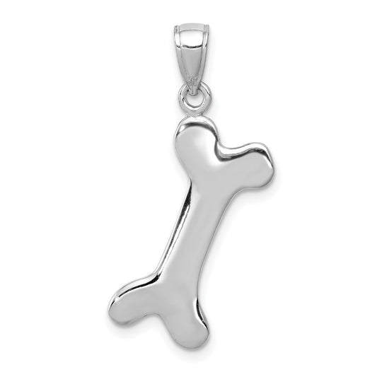 Solid Polished Dog Bone Charm - WBC