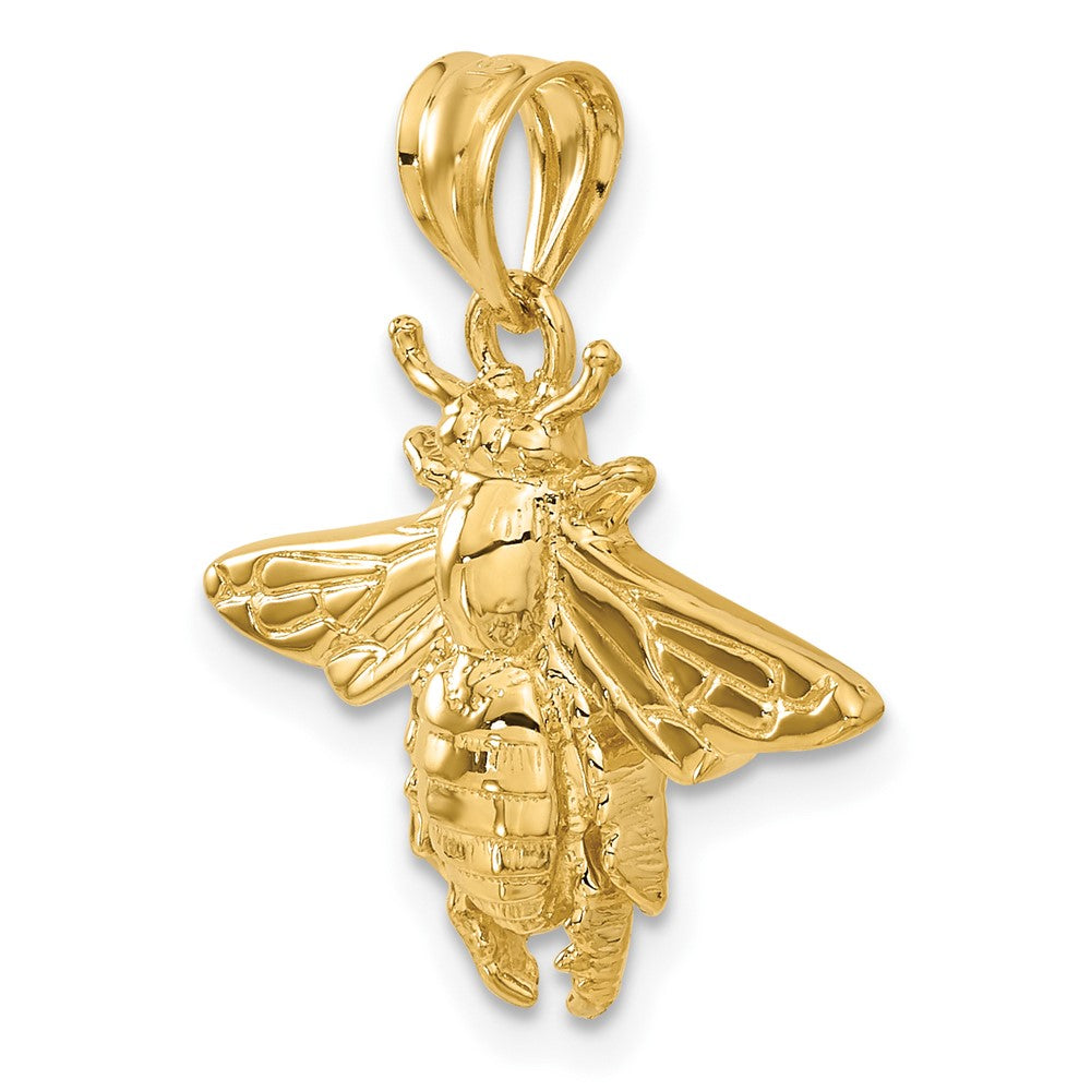 Solid Open-Backed Bee Pendant - WBC