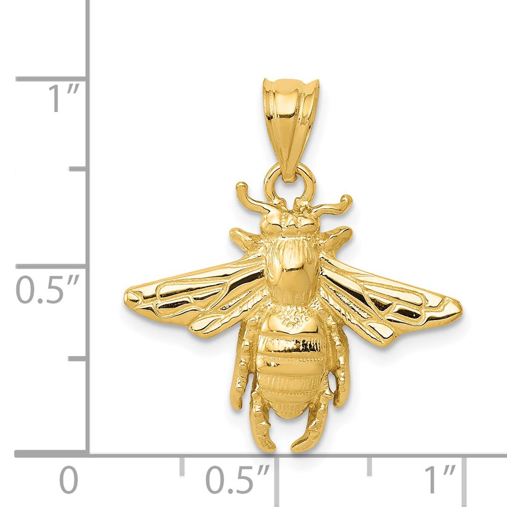 Solid Open-Backed Bee Pendant - WBC