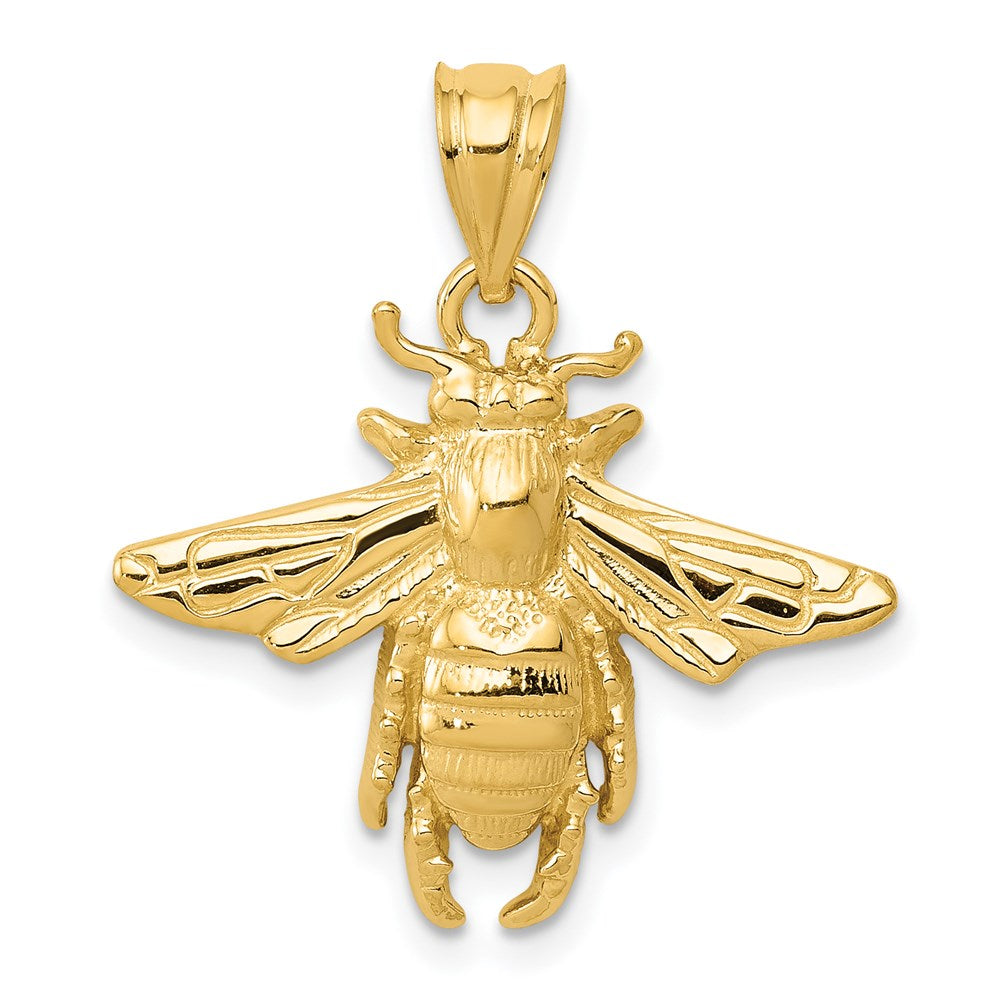 Solid Open-Backed Bee Pendant - WBC
