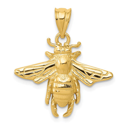 Solid Open-Backed Bee Pendant - WBC