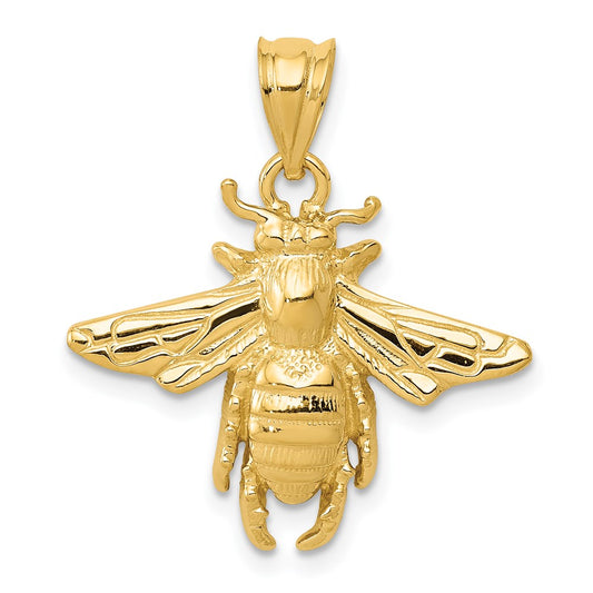 Solid Open-Backed Bee Pendant - WBC