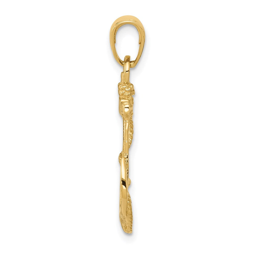 Solid Polished Anchor with Rope Pendant - WBC
