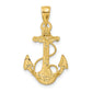 Solid Polished Anchor with Rope Pendant - WBC