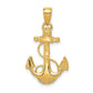 Solid Polished Anchor with Rope Pendant - WBC
